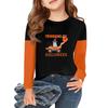Girls Long Sleeve Halloween Day T Shirts Kids Fall Tops Crewneck Basic Tees 2-11Y