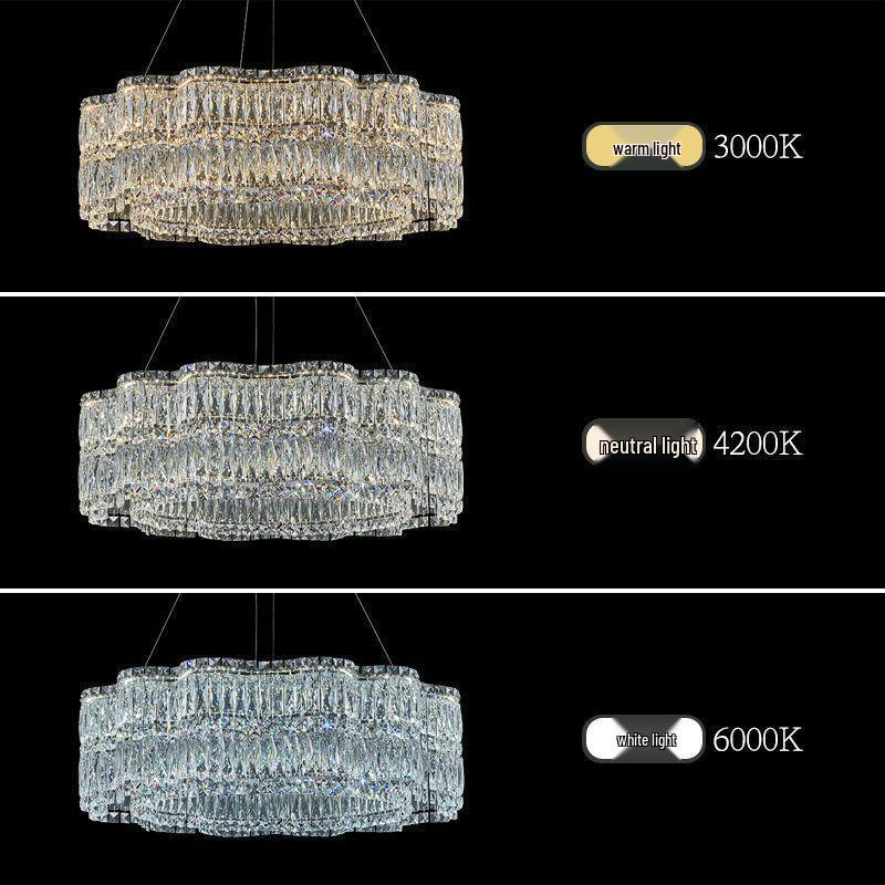Luxurious Crystal Chandelier: Stylish, Creative & Modern Lighting Fixture for Living Room or Restaurant (2025 New Model)