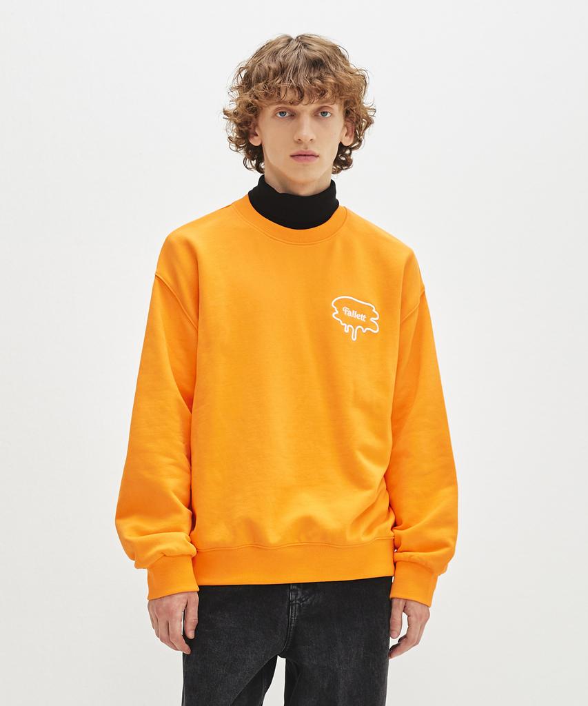 FALLETT Brush Logo Sweatshirt Orange