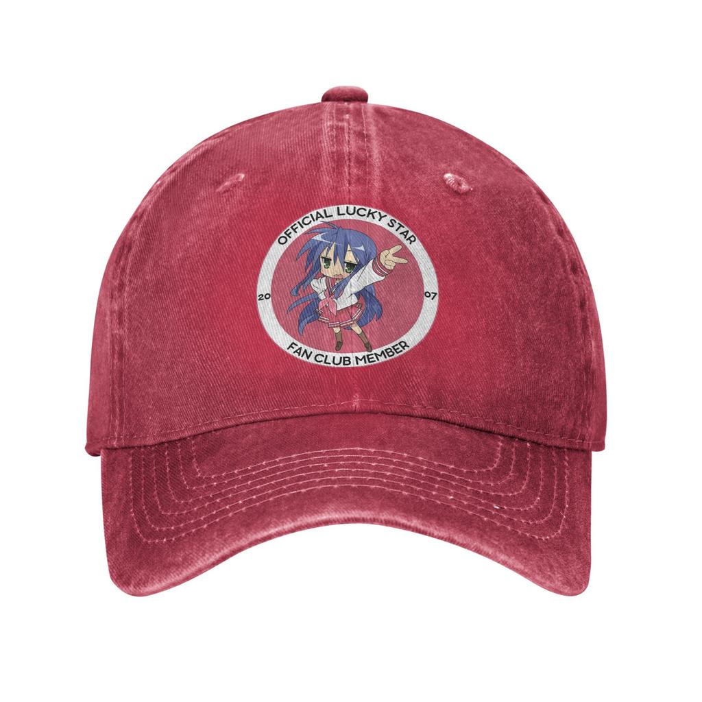 Washed Baseball Cap Lucky Star Fan Club Summer Trucker Hat For Female Male  Streetwear Hunting Camping Sun Baseball Caps