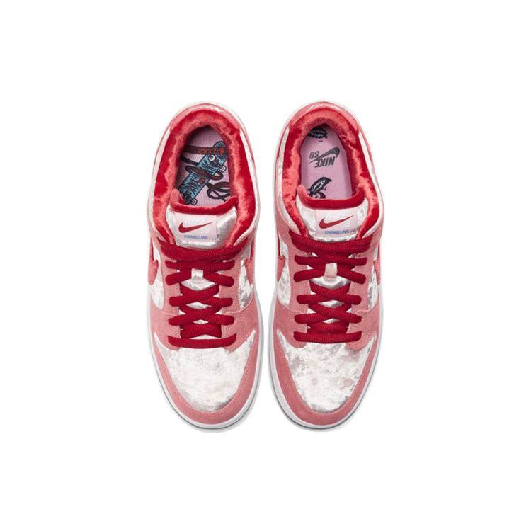 StrangeLove x Nike Dunk Low SB Adidași Unisex Ziua Îndrăgostiților Roz Bright-Melon Roșu Gym CT2552-800