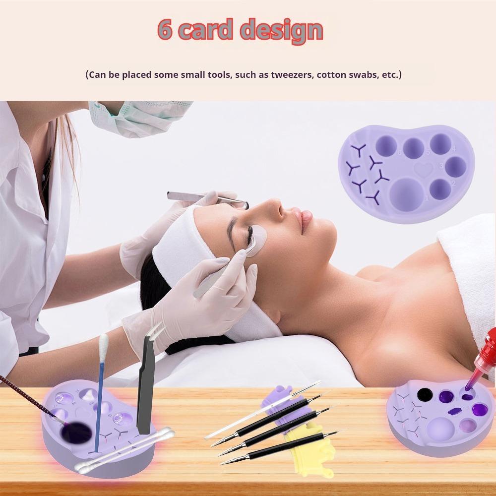 Built-In Tweezers Storage Slots Silicone Eyelash Lift Palette