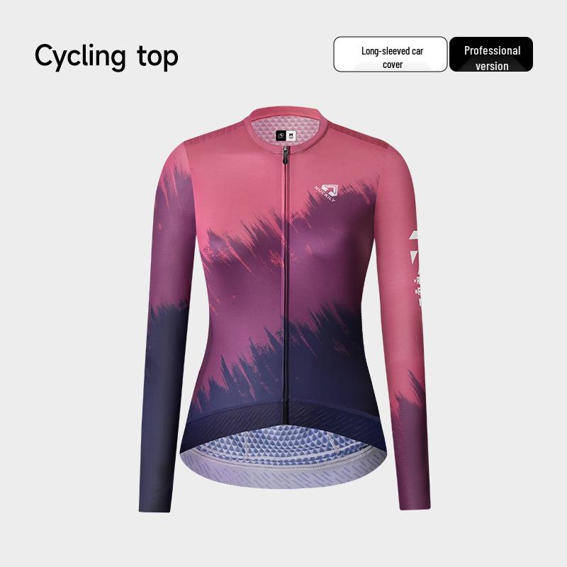 

NUCKILY Women s Long Sleeve Cycling Jersey - Breathable Slim Fit with Sun Protection for Spring/Autumn Rides. Medium