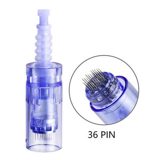 Blue Bayonet Microneedle Head Replacement for A6 with 9, 12, 36, 42 Needles & Nano Tattoo Options