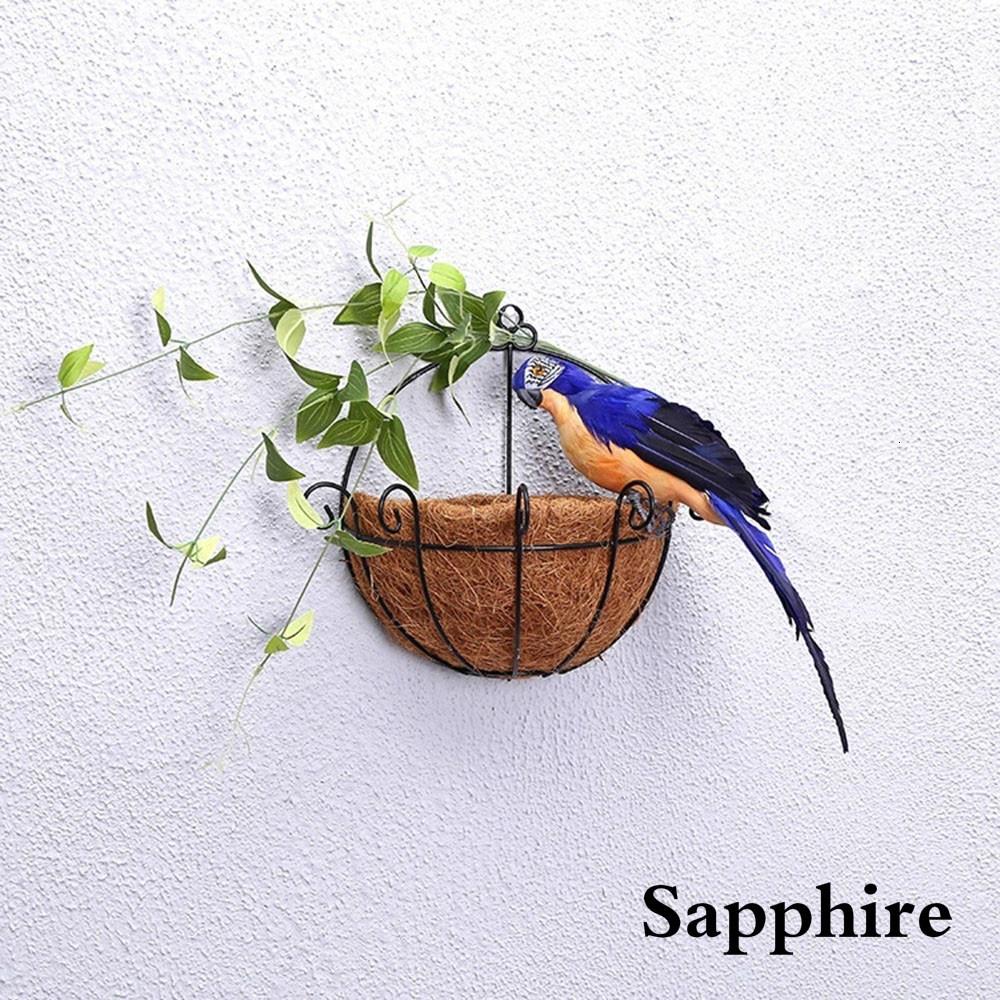 2pcs 25cm Rural Gardening Decoration Simulation Bird, Macaw Feather Handicraft, Home Living Room Decoration And Landscaping Props