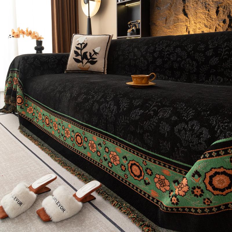 Nordic Style Sofa Towel, Chenille Sofa Cover Cloth Towel, Cushion Cover Towel, All Season Universal All Inclusive Sofa Cover