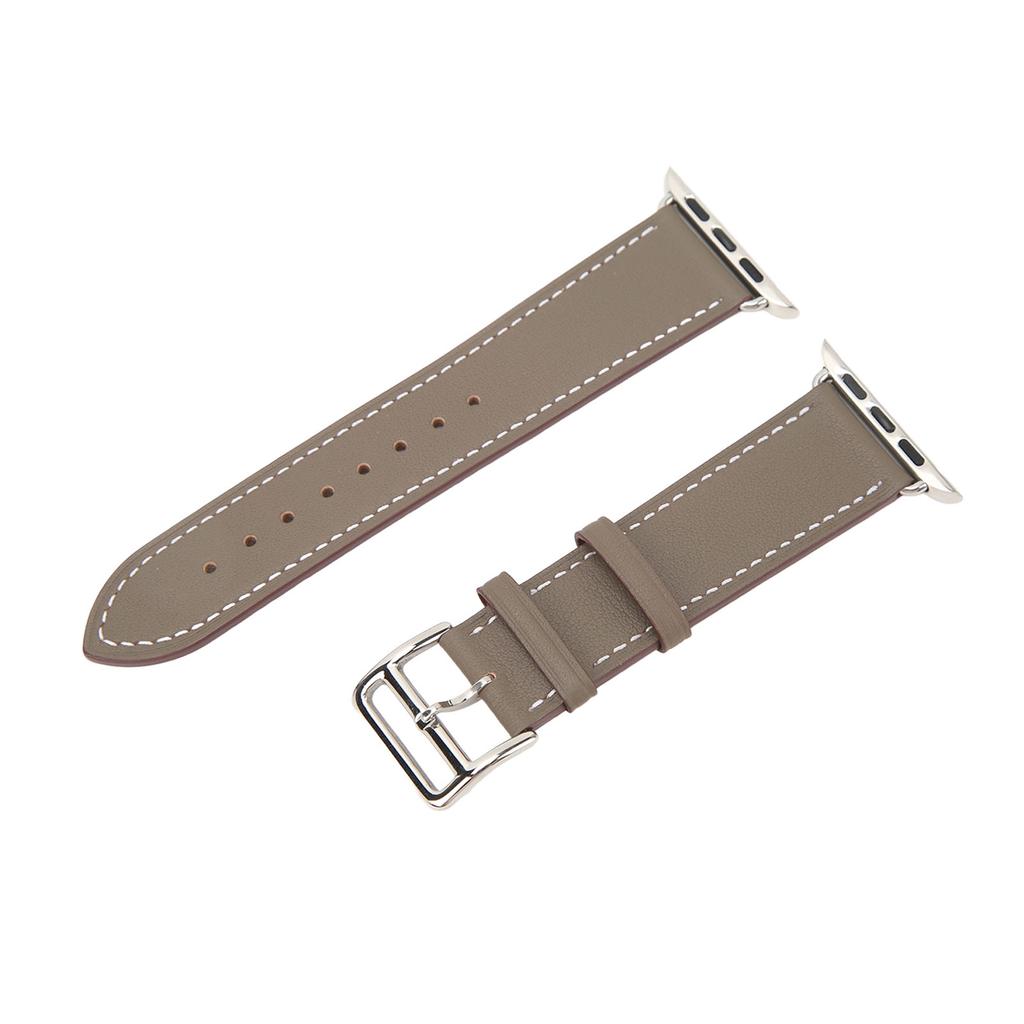 Smart Watch Band Watch Strap Leather Smart Watch Accessory for IOS Watch Series SE 8 7 6 5 4 3 2 1 42mm 44mm 45mm Grey