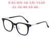Anti Blue Rays Student Square Prescription Glasses For The Nearsighted Women Men  Myopes Lunettes 0 -0.5 -0.75 -1.0 To -6.0
