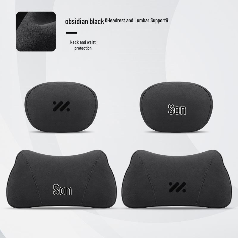 Universal ZEEKR L6 Headrest & Lumbar Support Pillow, Purple - Fits 25 Models, All-Season Car Neck Protection.