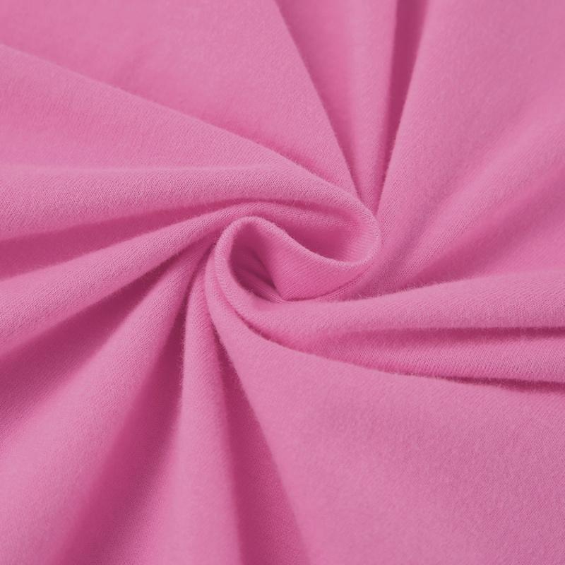 Frühling und Sommer Neues Rosa Langarm-T-Shirt Für Damen, Locker Und Vielseitig, Einfarbig Gestricktes Basis-T-Shirt, Lässig Und Modisch