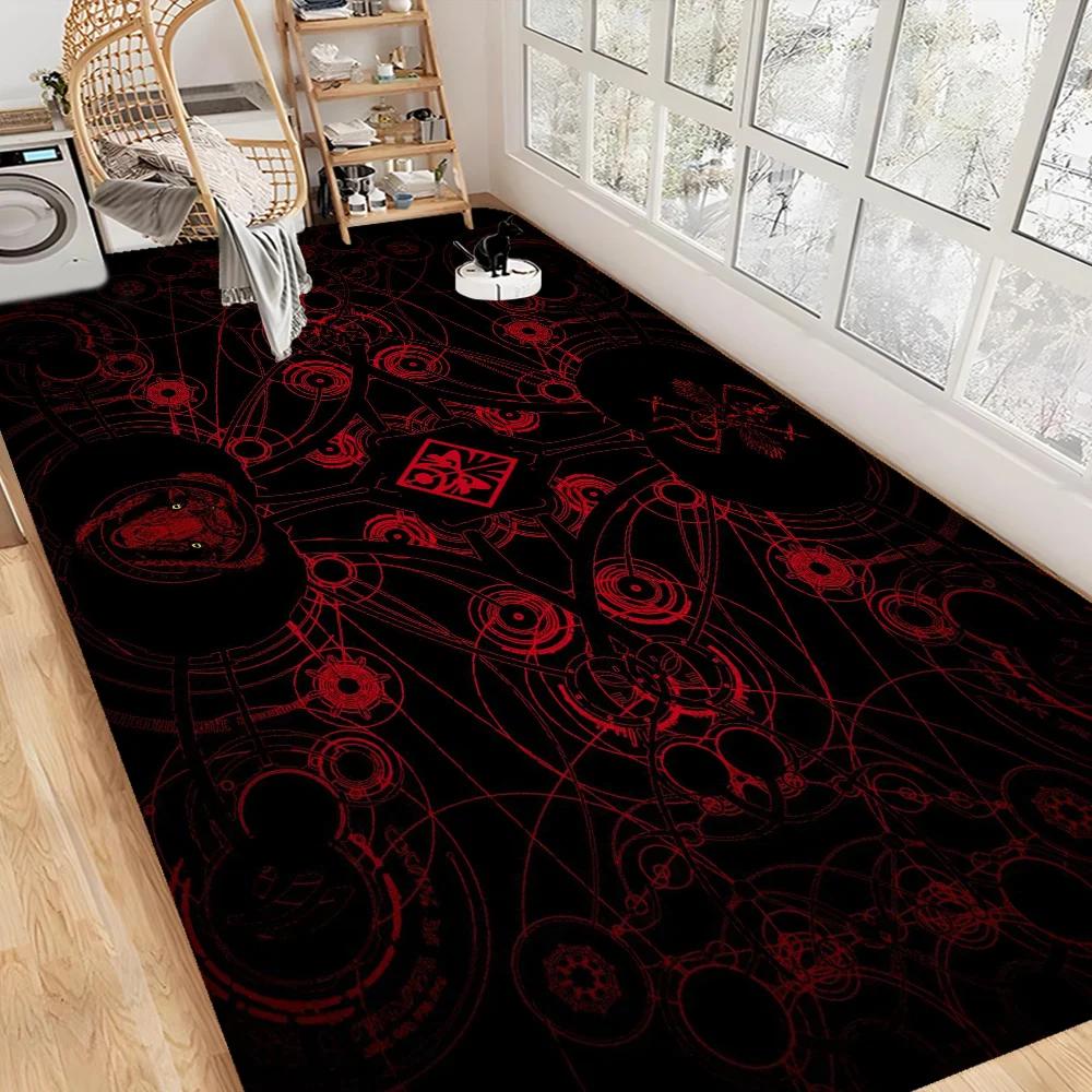 Satanic Baphomet Floor Mat INS Style Soft Bedroom Floor House Laundry Room Mat Anti-skid Household Carpets