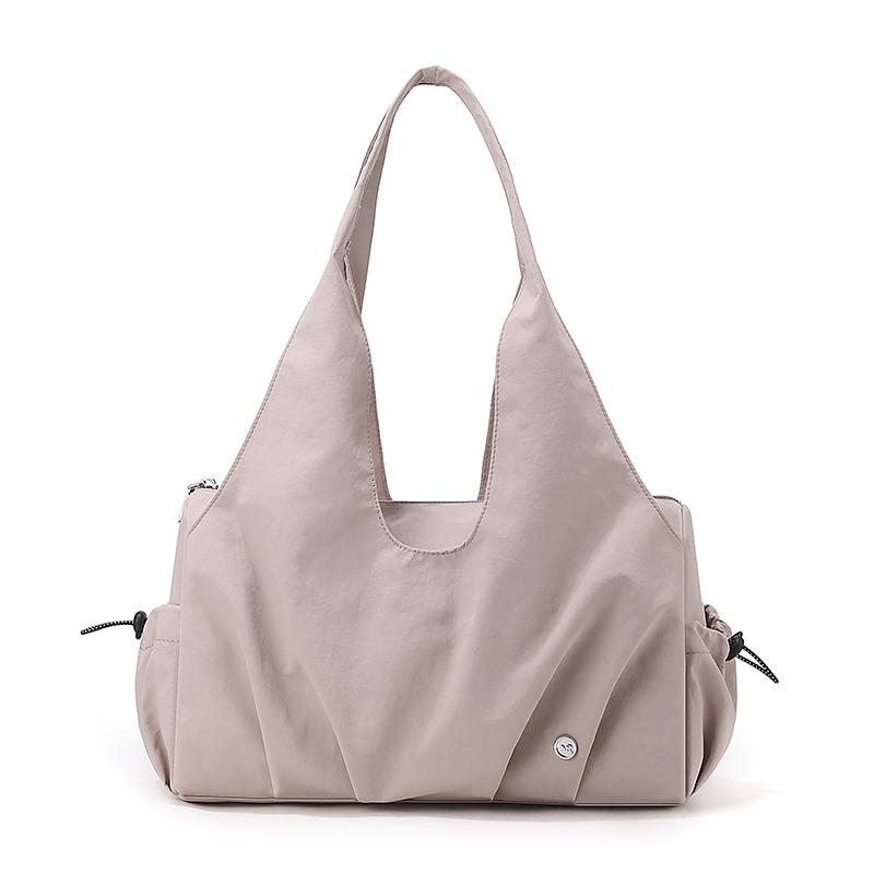Women's Shoulder Bag Solid Color Handbag Water-Repellent Nylon Tote Bag