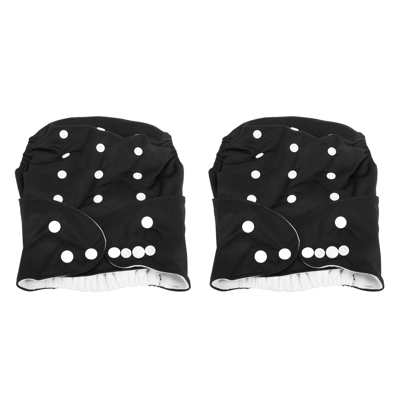 

2pcs Kids Cloth Diaper Adjustable Washable Waterproof Leakproof Snaps Cloth Diaper for Kids Girls чёрный
