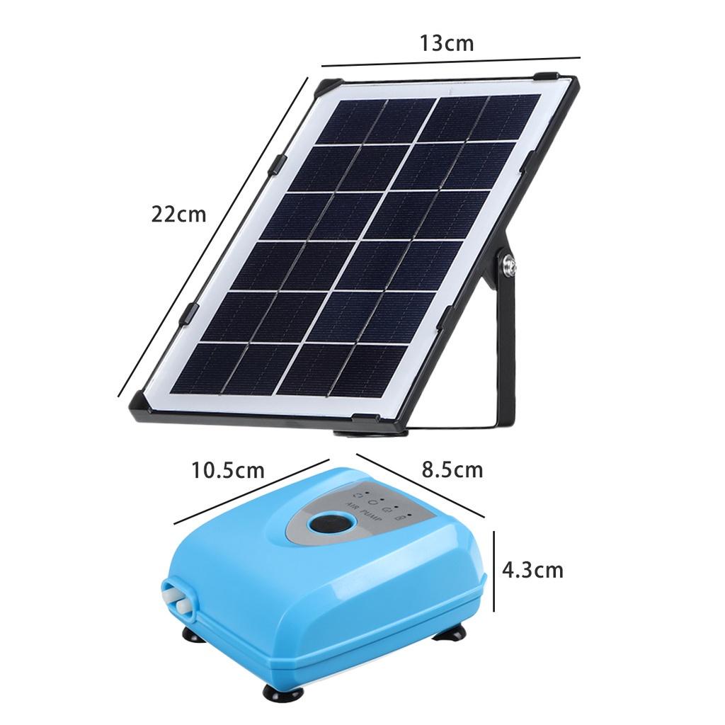 USB-laddning Solcellsdriven Fiskluftpump Syresättare Damm Dammsyresättare Akvarium Luftpump Vattenpump för Akvarium Damm