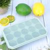 15Grids DIY Silicone Ice Tray Freeze Pudding Mold Chocolate Mould Baking with Lid Green