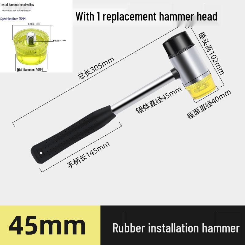 Multi-Use Rubber Hammer for Flooring, Tiling, and Decoration