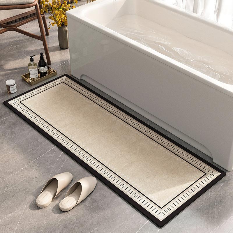 Light Luxury Diatom Mud Floor Mat, Non-Slip And Absorbent Toilet, Bathtub Mat, Dirt-Resistant And Easy To Take Care Of, Washable Bathroom Floor Mat