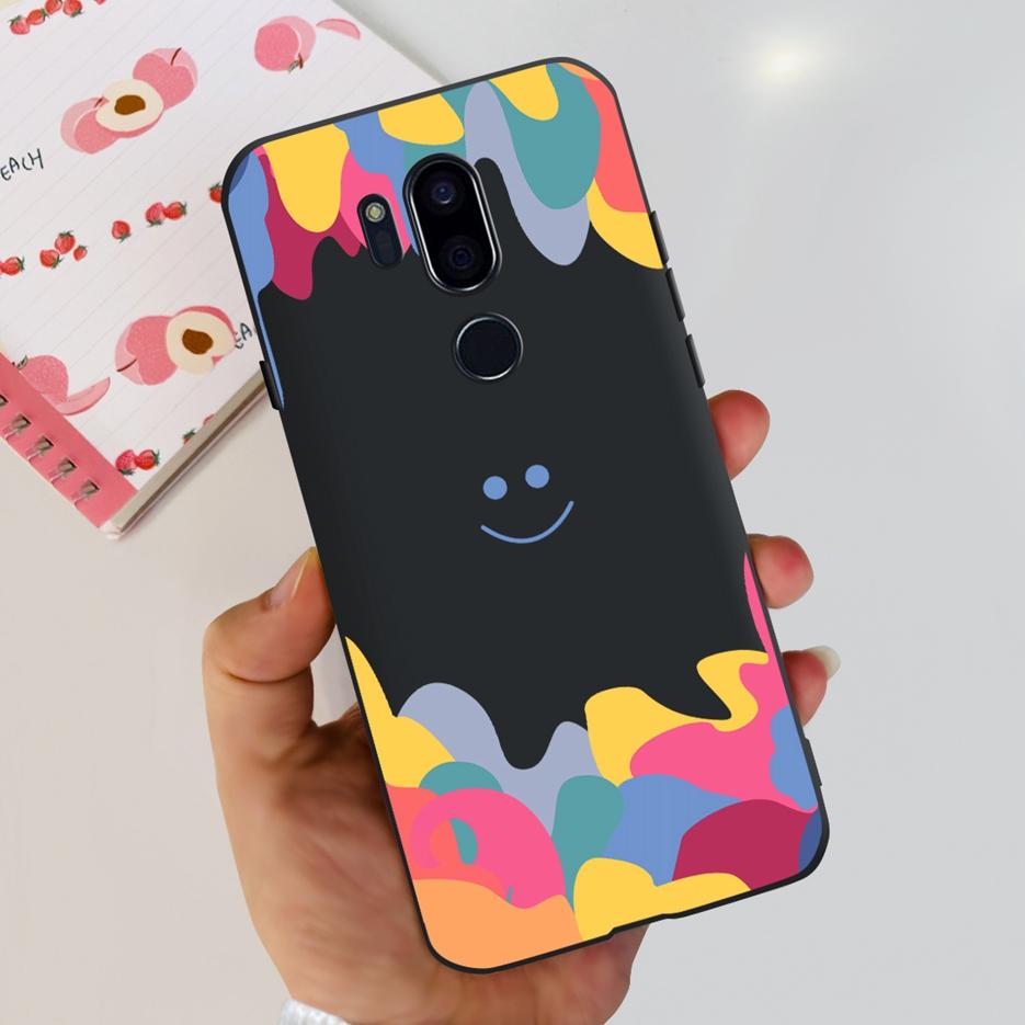 Para LG G7 thinQ Funda G710EM LM-G710 G710 Cubierta Pintada de Lujo Fundas de Teléfono de Silicona Suave Para LG G7 ThinQ Cubiertas Traseras 6.1'' Parachoques