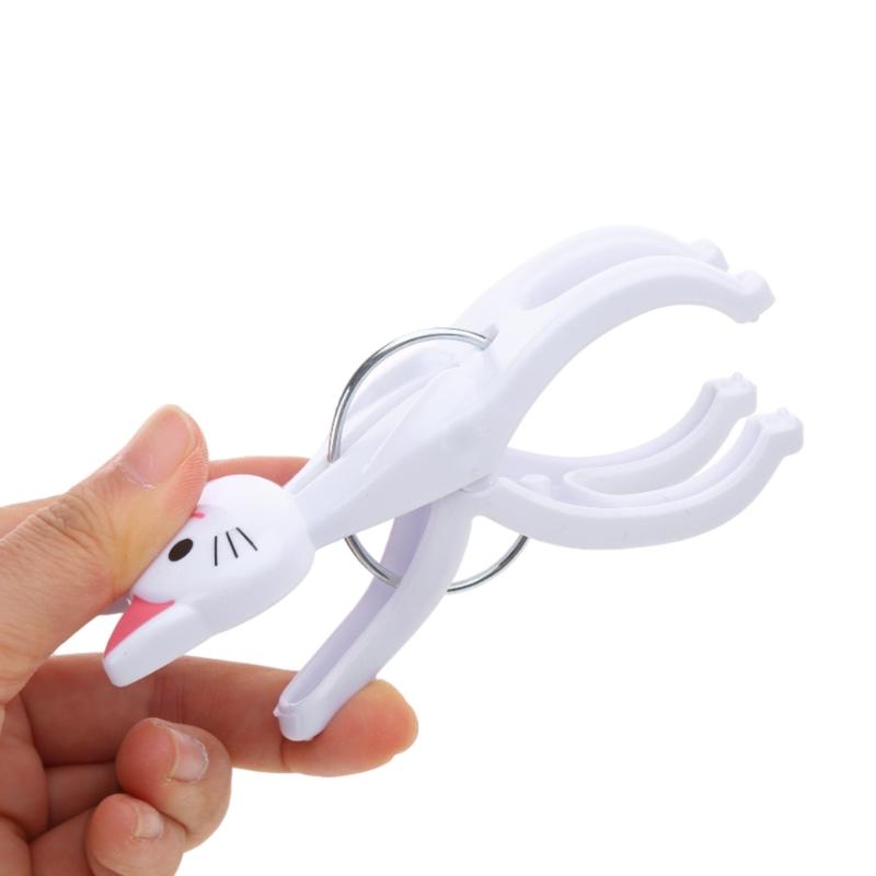 4 szt. Plastikowe klamerki do prania w kształcie kotów Klipsy do ubrań Kreskówkowe klipsy do ręczników plażowych Klips do pościeli skarpetek Wiatroszczelne klipsy do prania do domu