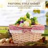 Removable Oval Handwoven Toys Sundries Storage Basket Fruit Basket Picnic Basket Vegetable Basket