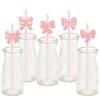 Bow Creative Decor Disposable Straw Birthday Party Scene Props Decoration