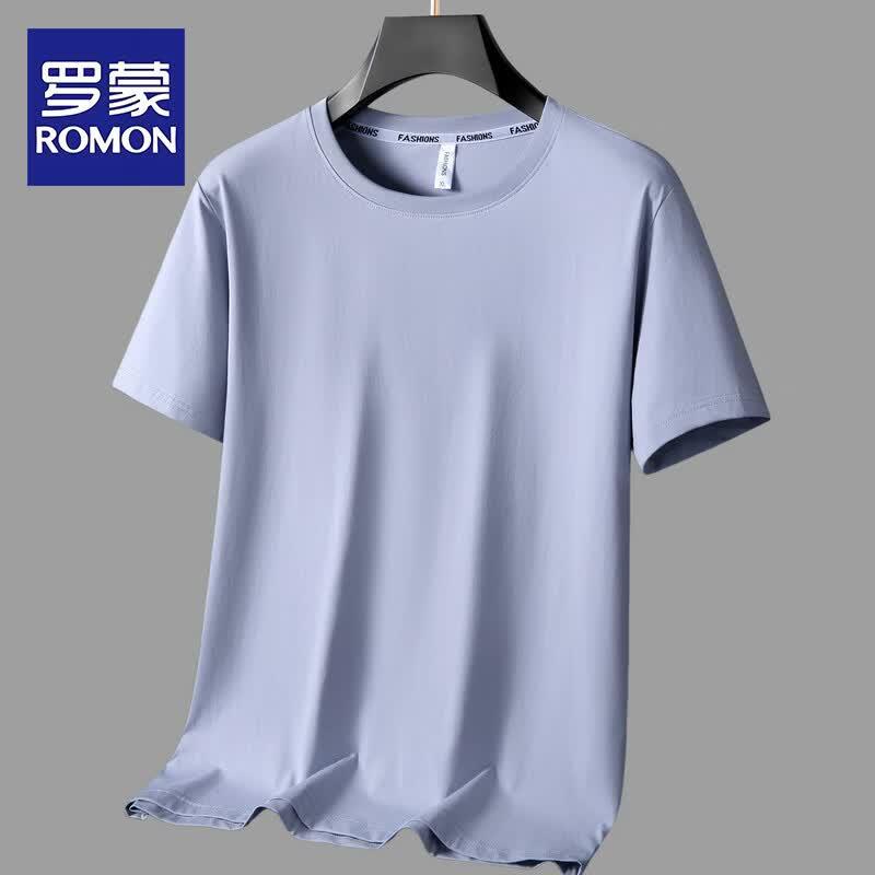 ROMON Men s Plus Size Quick-Dry Round Neck T-Shirt 8XL
