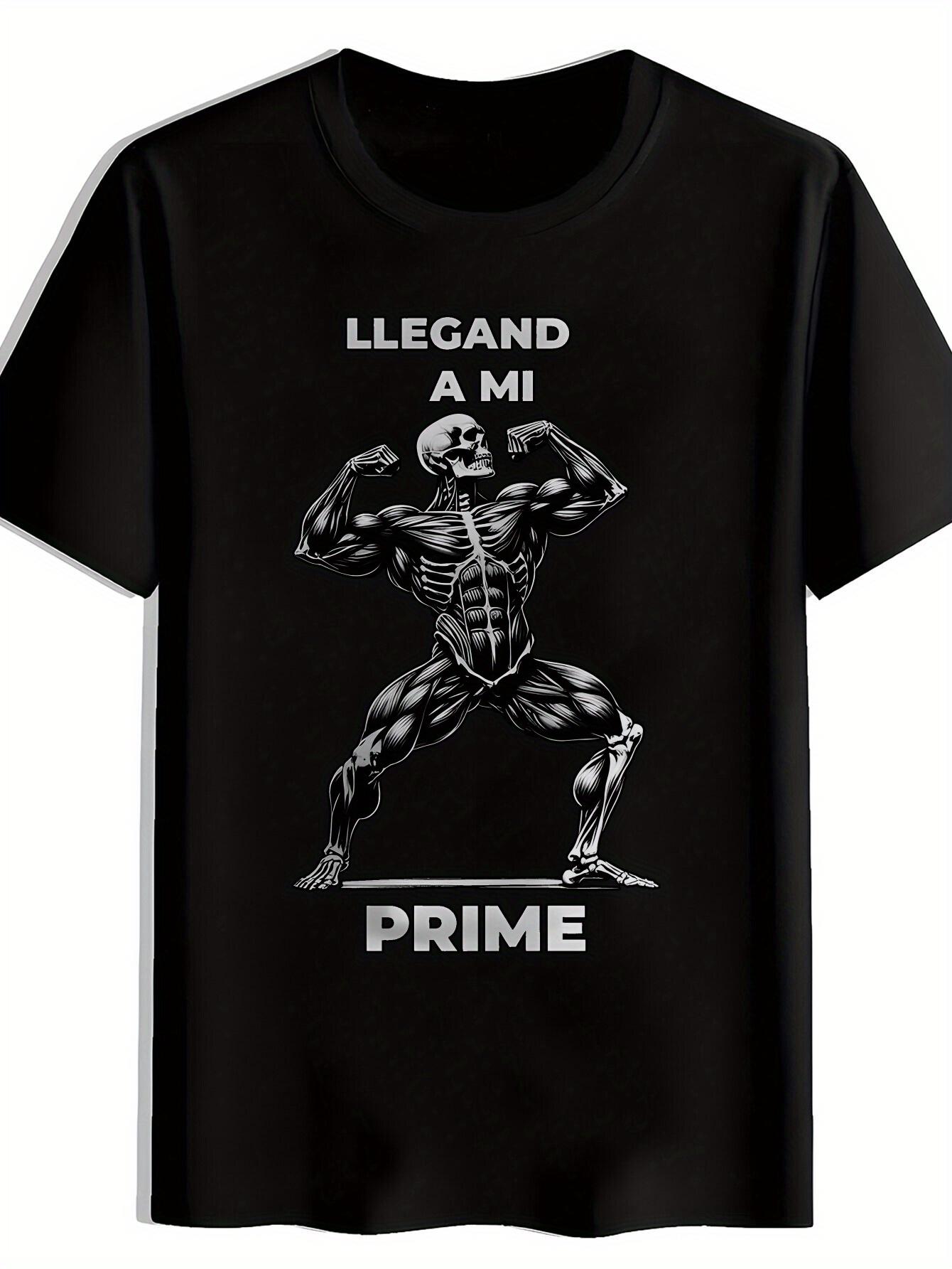 

Motivational Bodybuilder Graphic T-shirt - Legand Ari Mi Prime Fitness Tee - Lightweight Breathable Polyester Shirt for Gym S