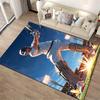 Cricket Player In Action Rug Non-slip Rug Suitable for Living Room and Bedroom Sofas.