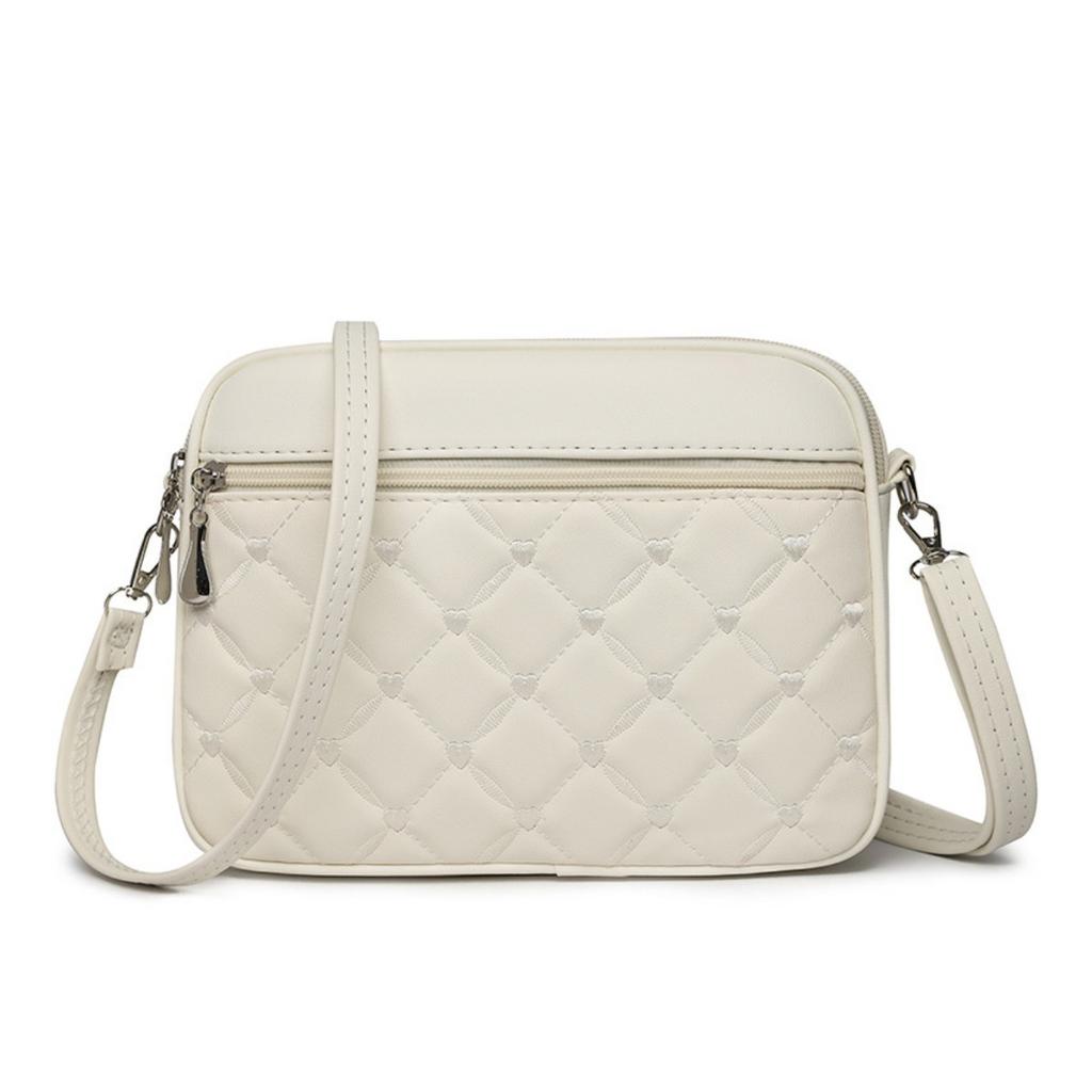 Ladies, Crossbody Bag, Multi-layer Bag, Embroidered Bag, Diamond Patterned Bag, Shoulder Bag, Women's Bag