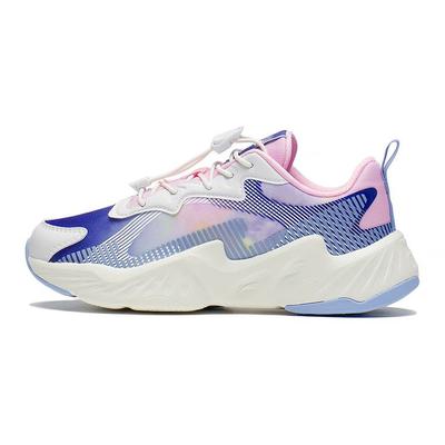 Li Ning Dark Night Elf 2.0 Durable Sports Casual Shoes Kids Sneakers White Blue Pink YKCS120-2