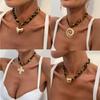 Adjustable Velvet Choker Necklace Heart Pendant Layered Chain Jewelry Alloy Conch Starfish Pendant Jewelry For Women