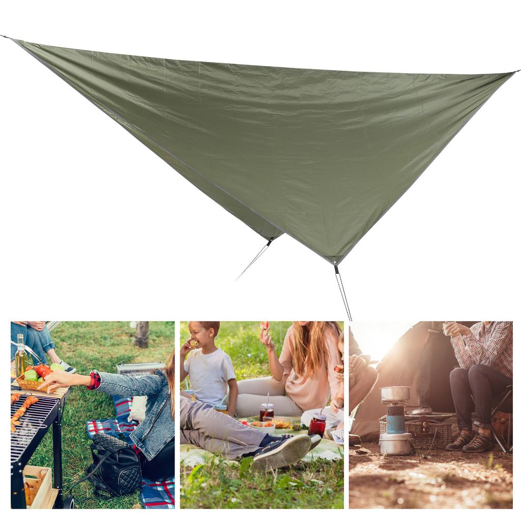 360x290cm Camping Cover Waterproof Multifunction Rhombus Canopy Beach Shade Cloth