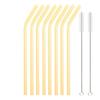 Colorful Glass Straws Reusable Drinking Straw Eco-friendly High Borosilicate Glass Straw Glass Favors Bar Drinkware Tube Party