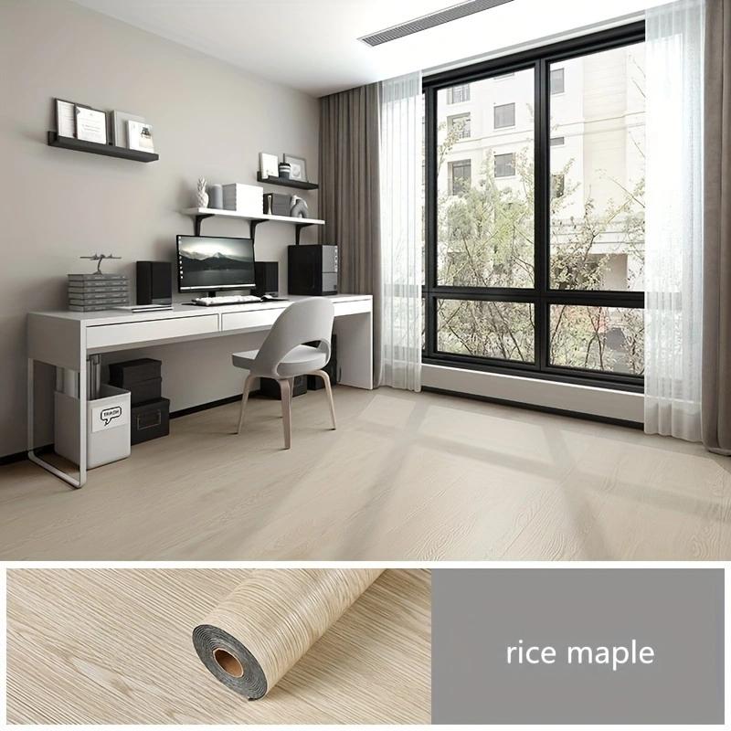 Wood Grain PVC Self-Adhesive Wall Sticker - 40cm*300cm, 1.5mm Thickened, Suitable for Bedroom, Kitchen, Office Background Wall,