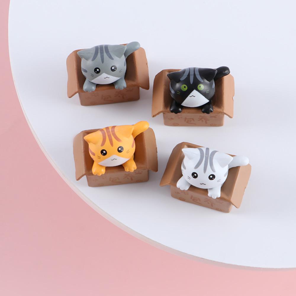 Decoration Cute Kitten Ornament Crafts Cartoon Car Figurine Poor Box Cat Kitty Model Small Statue