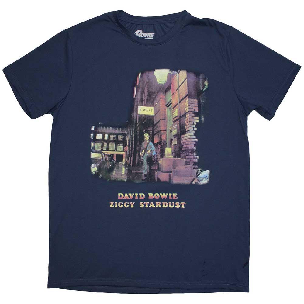 New David Bowie T-Shirt: Ziggy Stardust OFFICIAL denim blue M