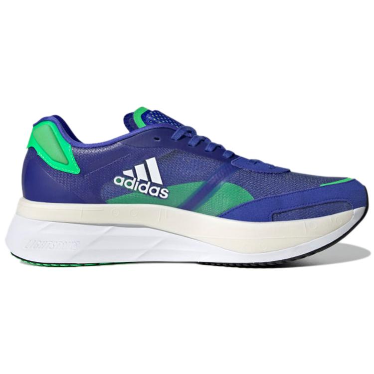 New Adidas Adizero Boston 10 Sonic Ink Screaming Green FZ2498