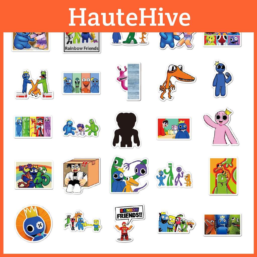 Roblox 50pcs Rainbow Friends Stickers Waterproof Reusable Decor For Case Luggage