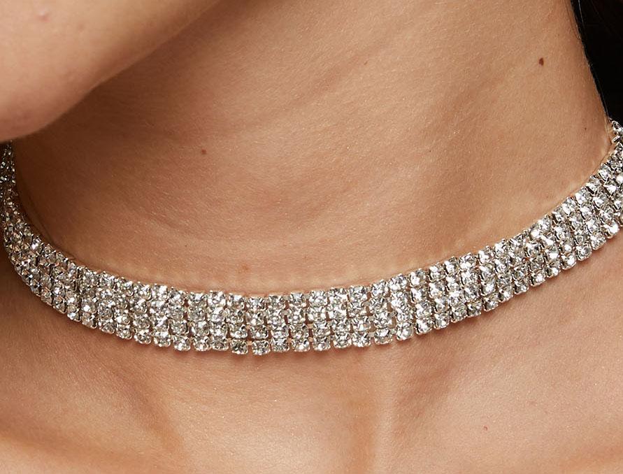 

Регулируемое колье с кристаллами