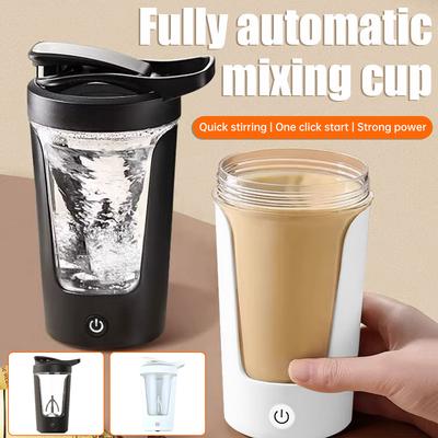 Elektrischer Mixbecher für Proteinpulver, 350 ml, automatische Shaker-Flasche, wiederaufladbar, selbstrührende Kaffeetasse für unterwegs, zu Hause oder im Büro