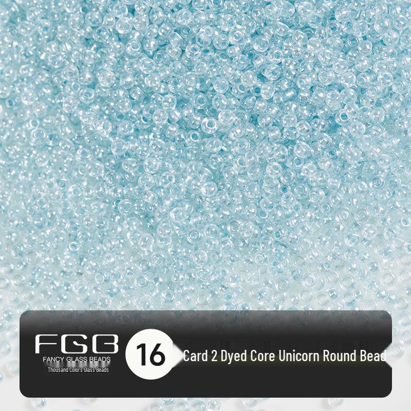 Thousand Color Unicorn Heart Glazed 2mm Round Glass Seed Beads for DIY Jewelry Accessories