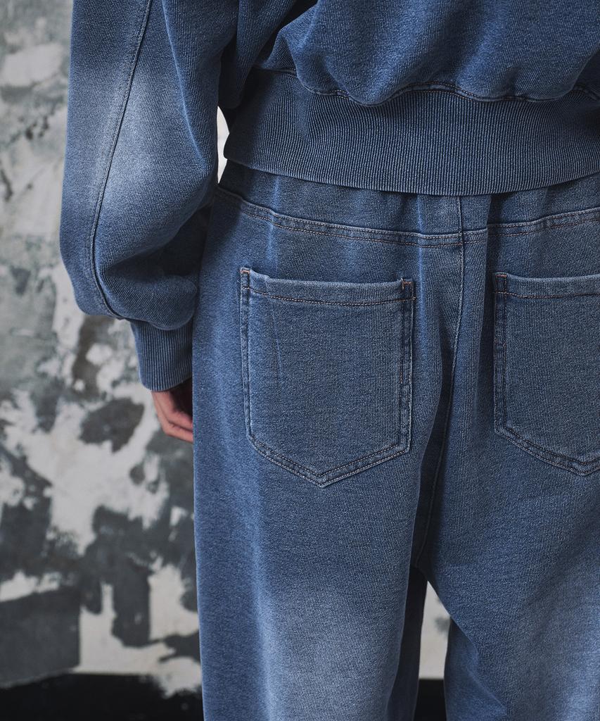 MUSINSA STANDARD WOMAN Women'S Faded Wide Sweatpants [Blue Grey]