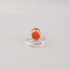 Natural Carnelian Gemstone 925 Sterling Silver Jewelry Elegant Wedding Ring For Women RR-75-26