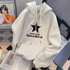 Men's Oversized Heavyweight Hoodie with Floral Design - Gray