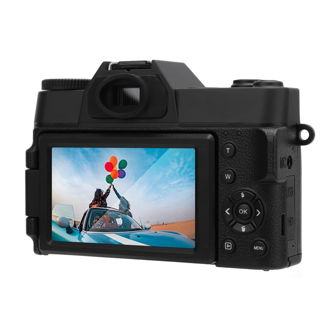 Digital Camera 4K 60FPS 56MP 6X Zoom 3 Inch IPS HD Screen 1700mAh Mirrorless Camera for Travel Webca
