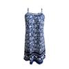 Women's Floral Print Ruched  Sleeveless  A Line  Beach Dress with Pockets