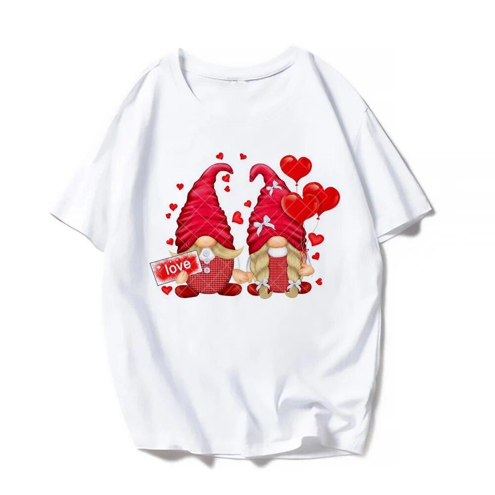 Grafické tričko Dámské oblečení 90. léta Sladké srdce lásky Valentýn Dámský potisk T Oblečení Léto Dámská móda Trička s krátkým rukávem