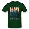 Chinese Style Natural Landscape Mountain Design T Shirt Stylish Fashion 3d Picture Tshirts For Unisex Round Collar Cotton Tshirts