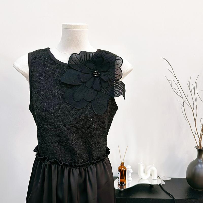 Meerlaagse driedimensionale geborduurde bloem met kralen en kralen, corsage, bloembroche voor dames, speldjes met kantbloem