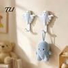 Small Item Storage 2Pcs 3D Printed Halloween Ghost Wall Hook, Decorative White Hanger for Minimalist Hook Hats Towels Keys, Creative Organizer